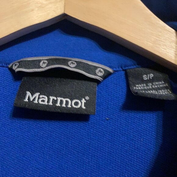 Marmot Women's Blue 1/4 Zip Pullover Jacket, Chest Pocket, Long Sleeves, Size SP - Picture 7 of 12